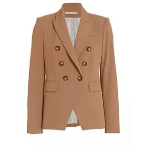 Veronica Beard Tan Double-Breasted Blazer